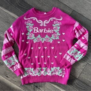 Forever 21 Girls Barbie Christmas Sweater Size 13/14 💕